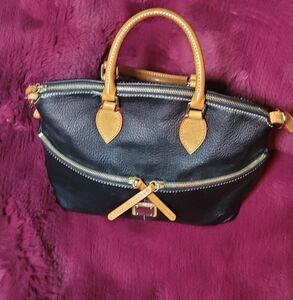 Black and Tan Leather Handbag